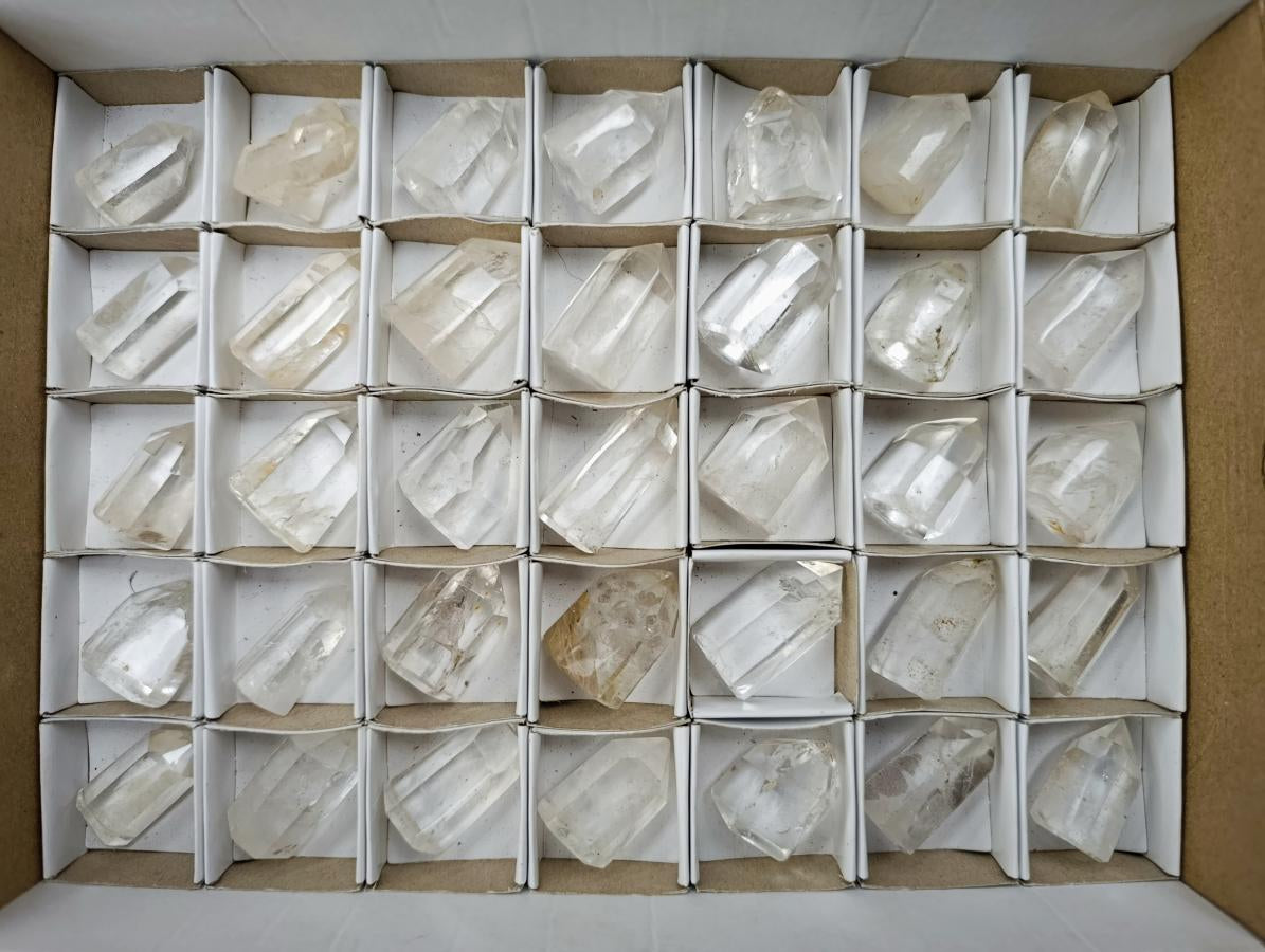 Polished Small Clear Quartz Crystal Points x 35 From Madagascar - Toprock Gemstones and Minerals 