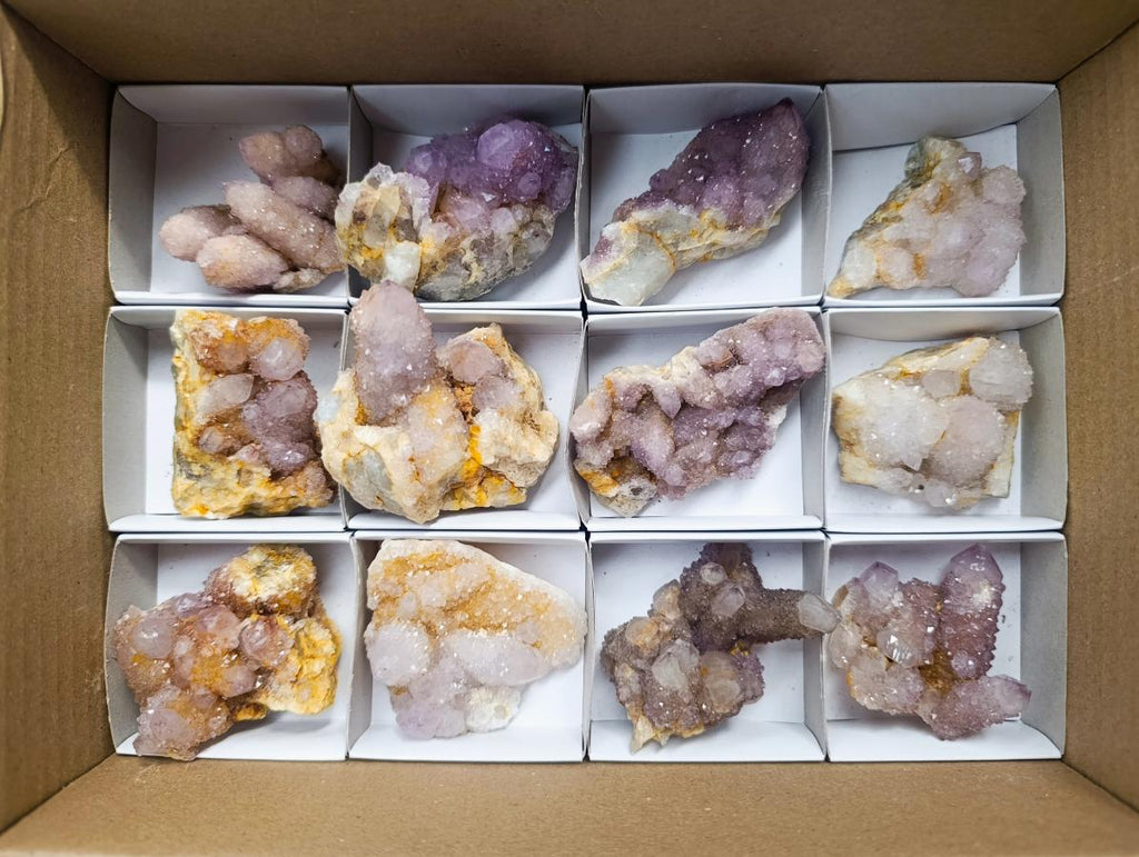 Natural Amethyst Spirit Clusters x 12 From Boekenhouthoek, South Africa - Toprock Gemstones and Minerals 