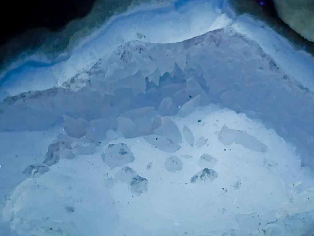 Natural Blue Lace Agate Cluster Specimens x 12 From Nsanje, Malawi - Toprock Gemstones and Minerals 