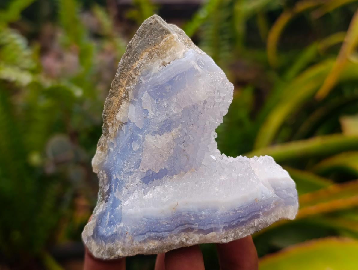 Natural Blue Lace Agate Cluster Specimens x 12 From Nsanje, Malawi - Toprock Gemstones and Minerals 