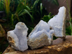 Natural Blue Lace Agate Cluster Specimens x 12 From Nsanje, Malawi - Toprock Gemstones and Minerals 