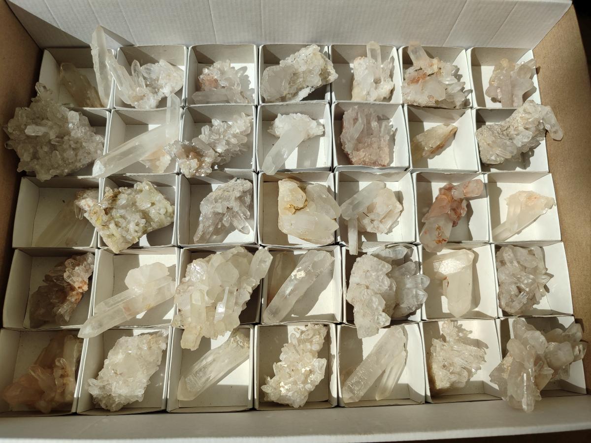 Natural Clear Quartz Clusters x 35 From Madagascar - Toprock Gemstones and Minerals 