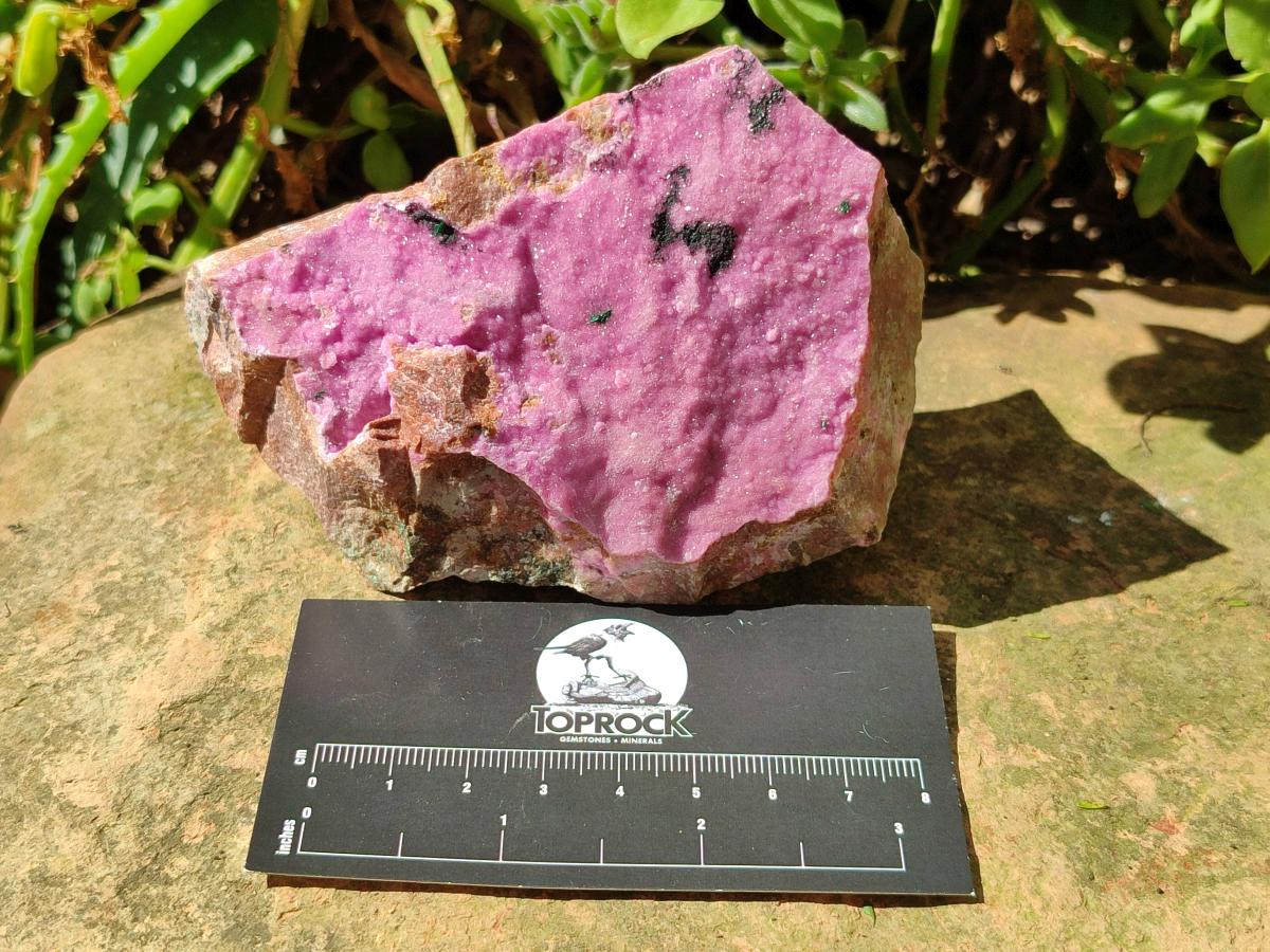 Natural Salrose Cobaltoan Dolomite with Malachite and Chrysocolla Specimens x 6 From Kakanda, Congo - Toprock Gemstones and Minerals 