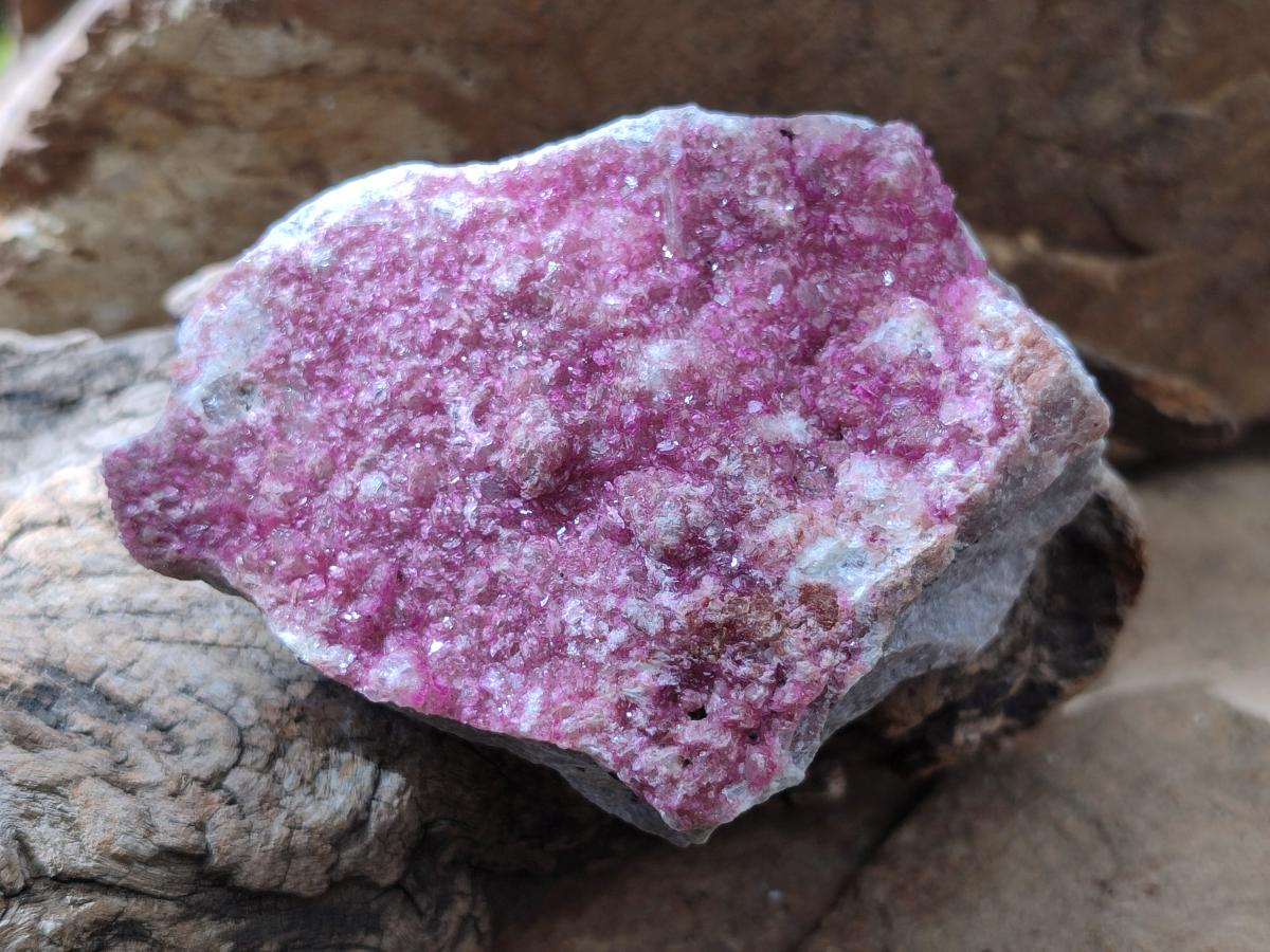 Natural Salrose Cobaltoan Dolomite with Malachite and Chrysocolla Specimens x 6 From Kakanda, Congo - Toprock Gemstones and Minerals 