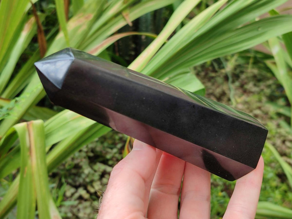 Polished Black Basalt Display Crystals x 5 From Madagascar - Toprock Gemstones and Minerals 