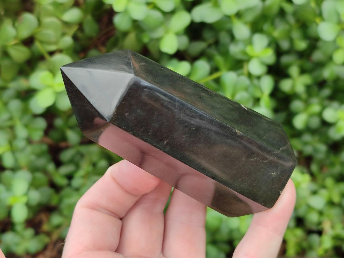 Polished Black Basalt Display Crystals x 5 From Madagascar - Toprock Gemstones and Minerals 