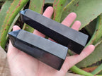 Polished Black Basalt Display Crystals x 5 From Madagascar - Toprock Gemstones and Minerals 
