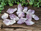 Natural Jacaranda Amethyst Single Crystals x 12 From Mumbwa, Zambia - Toprock Gemstones and Minerals 