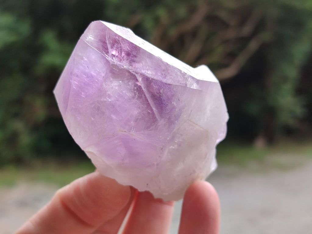 Natural Jacaranda Amethyst Single Crystals x 12 From Mumbwa, Zambia - Toprock Gemstones and Minerals 