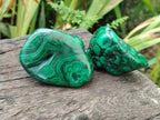 Polished Flower Banded Malachite Free Forms x 12 From Congo - Toprock Gemstones and Minerals 