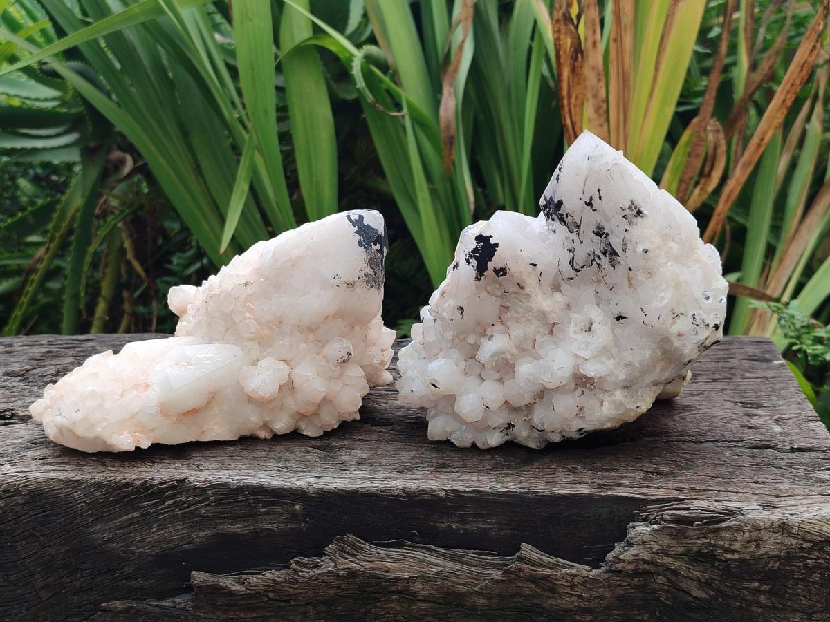 Natural Cascading Candle Quartz Clusters x 2 From Antsirabe, Madagascar - Toprock Gemstones and Minerals 