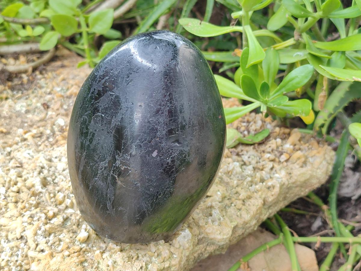 Polished Black Tourmaline Standing Free Forms x 2 From Madagascar - Toprock Gemstones and Minerals 