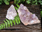 Natural Jacaranda Amethyst Crystal Clusters x 2 From Mumbwa, Zambia - Toprock Gemstones and Minerals 