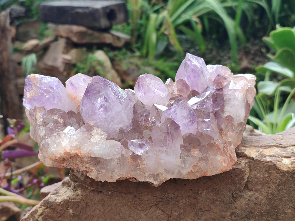 Natural Jacaranda Amethyst Crystal Clusters x 2 From Mumbwa, Zambia - Toprock Gemstones and Minerals 