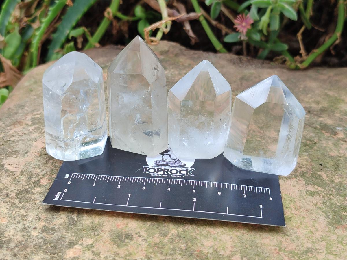 Polished Clear Quartz Crystals x 20 From Madagascar - Toprock Gemstones and Minerals 
