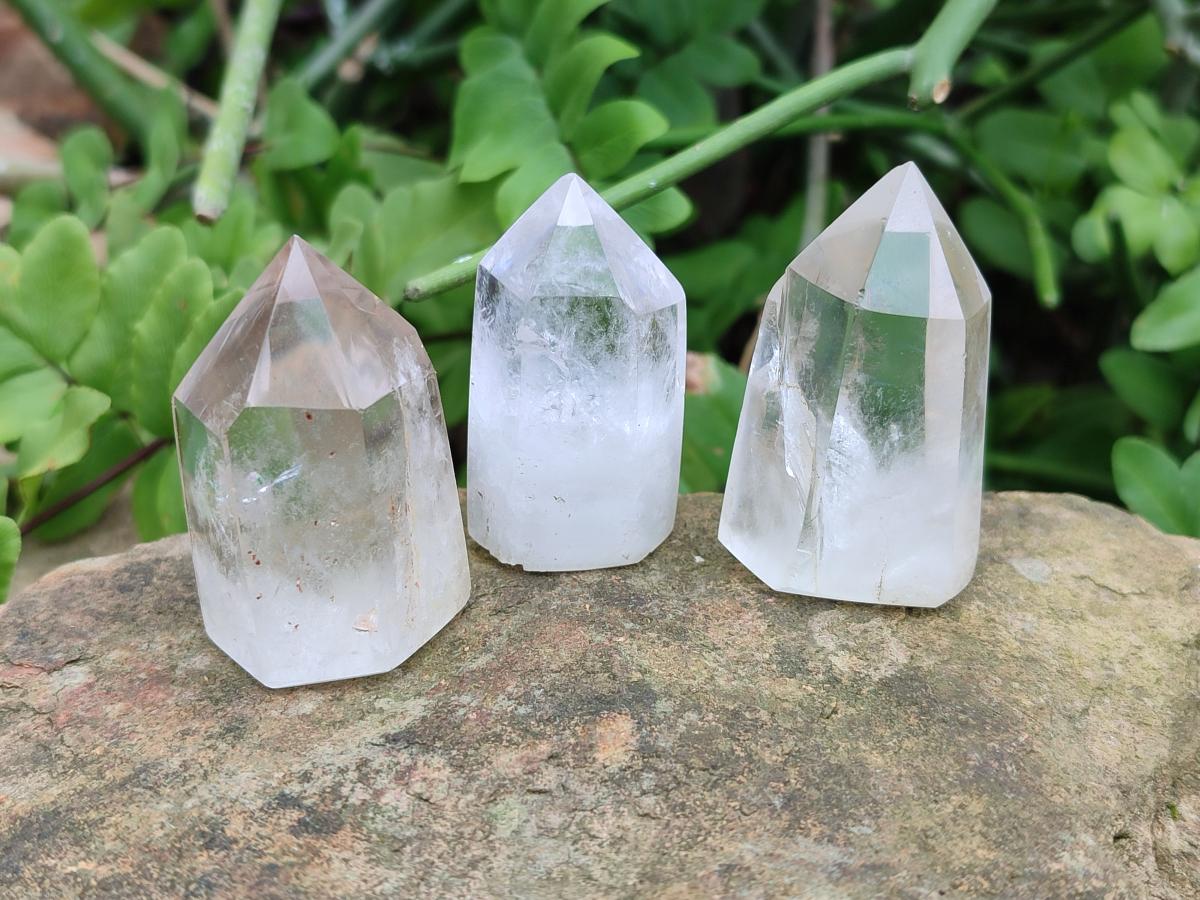 Polished Clear Quartz Crystals x 20 From Madagascar - Toprock Gemstones and Minerals 