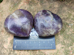 Polished Large Lepidolite and Smokey Quartz Hearts x 12 From Ambatondrazaka, Madagascar - Toprock Gemstones and Minerals 