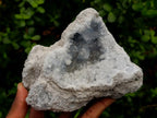 Natural Blue Celestite Geode Specimens x 2 From Sakoany, Madagascar - Toprock Gemstones and Minerals 