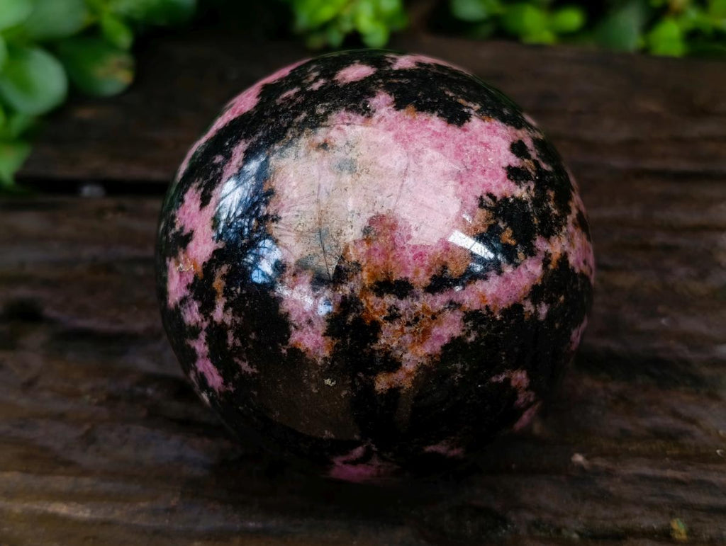Polished Rhodonite Gemstone Spheres x 2 From Ambindavato, Madagascar - Toprock Gemstones and Minerals 