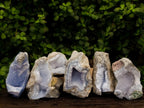 Natural Blue Lace Agate Clusters Specimens x 6 From Nsanje, Malawi - Toprock Gemstones and Minerals 