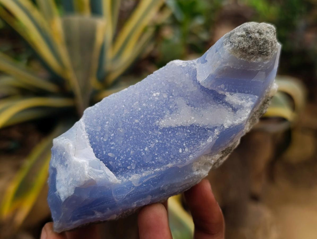 Natural Blue Lace Agate Clusters Specimens x 6 From Nsanje, Malawi - Toprock Gemstones and Minerals 