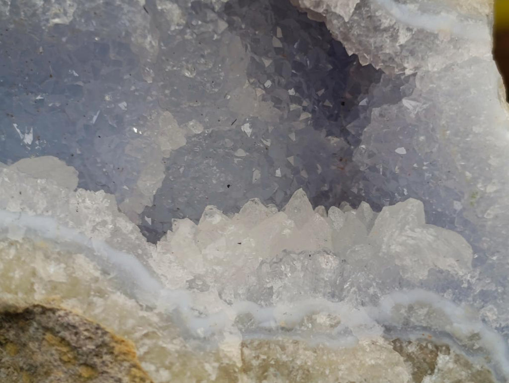 Natural Blue Lace Agate Clusters Specimens x 6 From Nsanje, Malawi - Toprock Gemstones and Minerals 