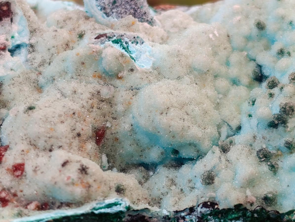 Natural Drusy Coated Chrysocolla After Azurite and Malachite Pseudomorphs x 4 From Lupoto Mine, Congo - Toprock Gemstones and Minerals 