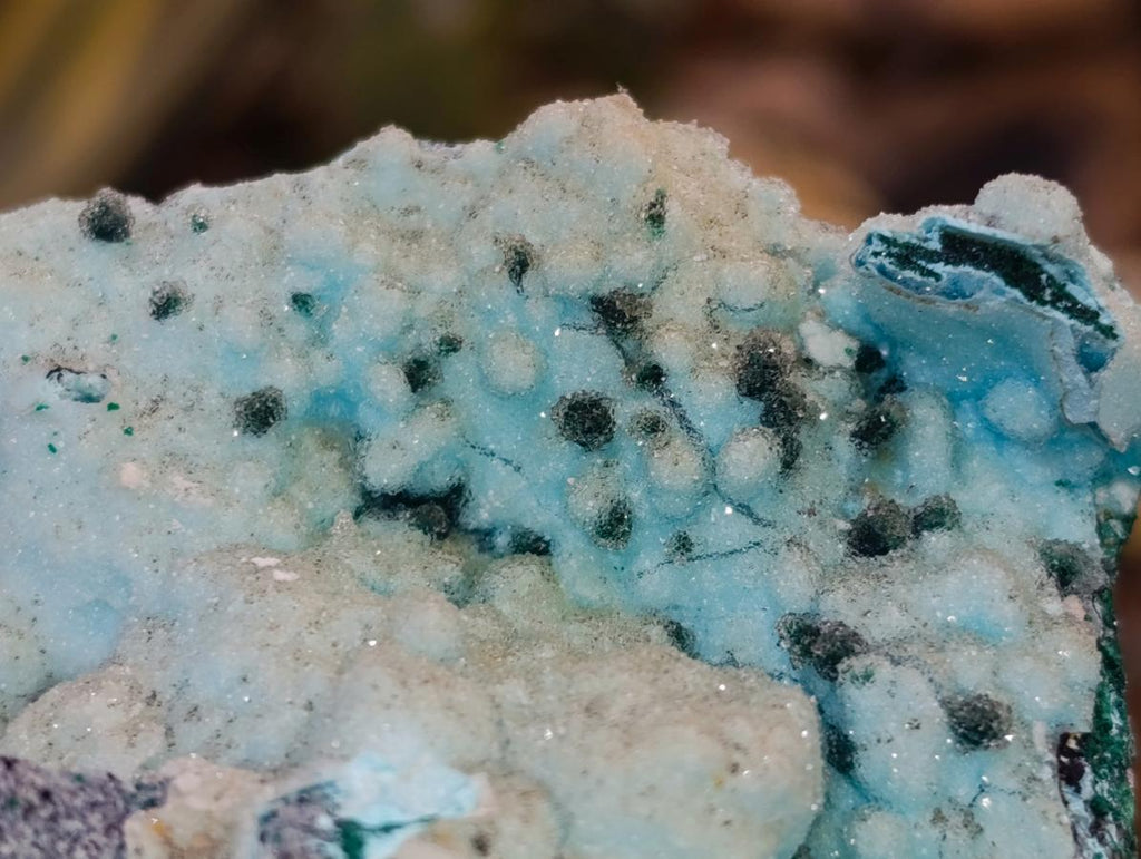 Natural Drusy Coated Chrysocolla After Azurite and Malachite Pseudomorphs x 4 From Lupoto Mine, Congo - Toprock Gemstones and Minerals 
