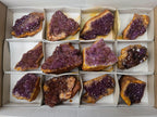 Natural Dark Purple Amethyst Quartz Crystal Plates x 12 From Boekenhouthoek, South Africa - Toprock Gemstones and Minerals 