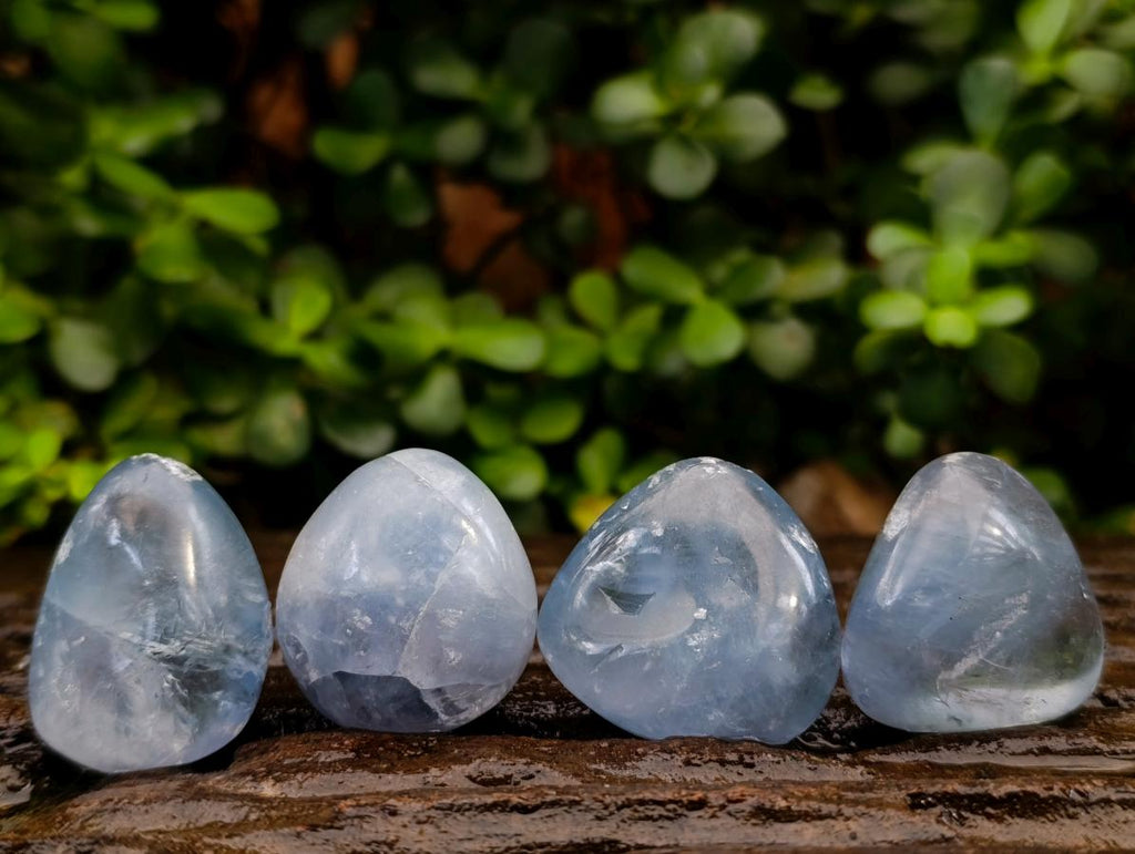 Polished Blue Celestite Free Forms x 40 From Sakoany, Madagascar - Toprock Gemstones and Minerals 