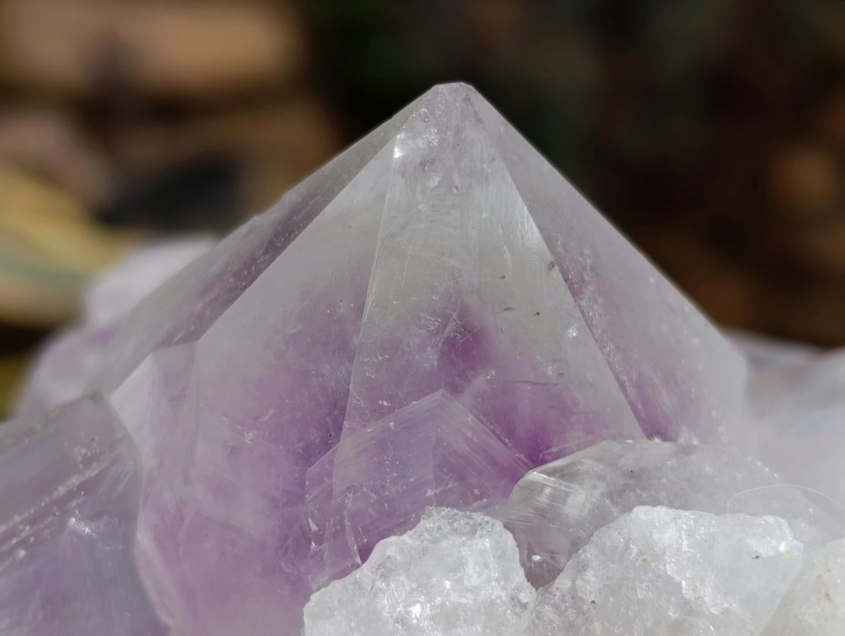 Natural Jacaranda Amethyst Crystal Clusters x 2 From Mumbwa, Zambia - Toprock Gemstones and Minerals 