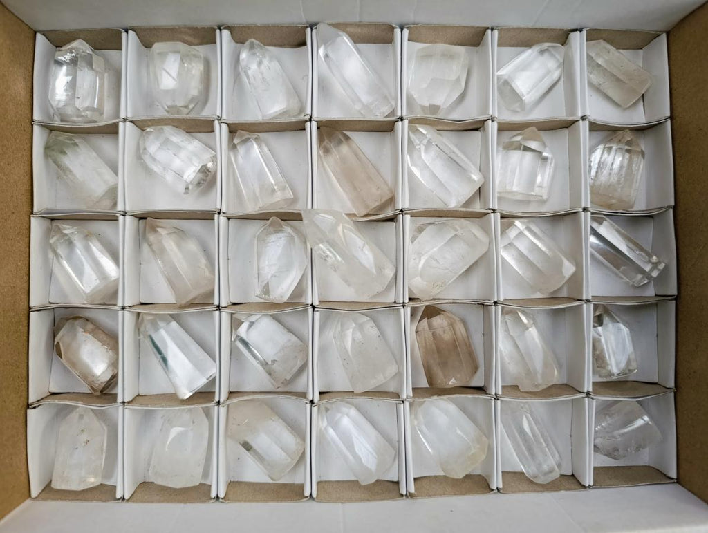 Polished Clear Quartz Crystal Points x 35 From Madagascar - Toprock Gemstones and Minerals 