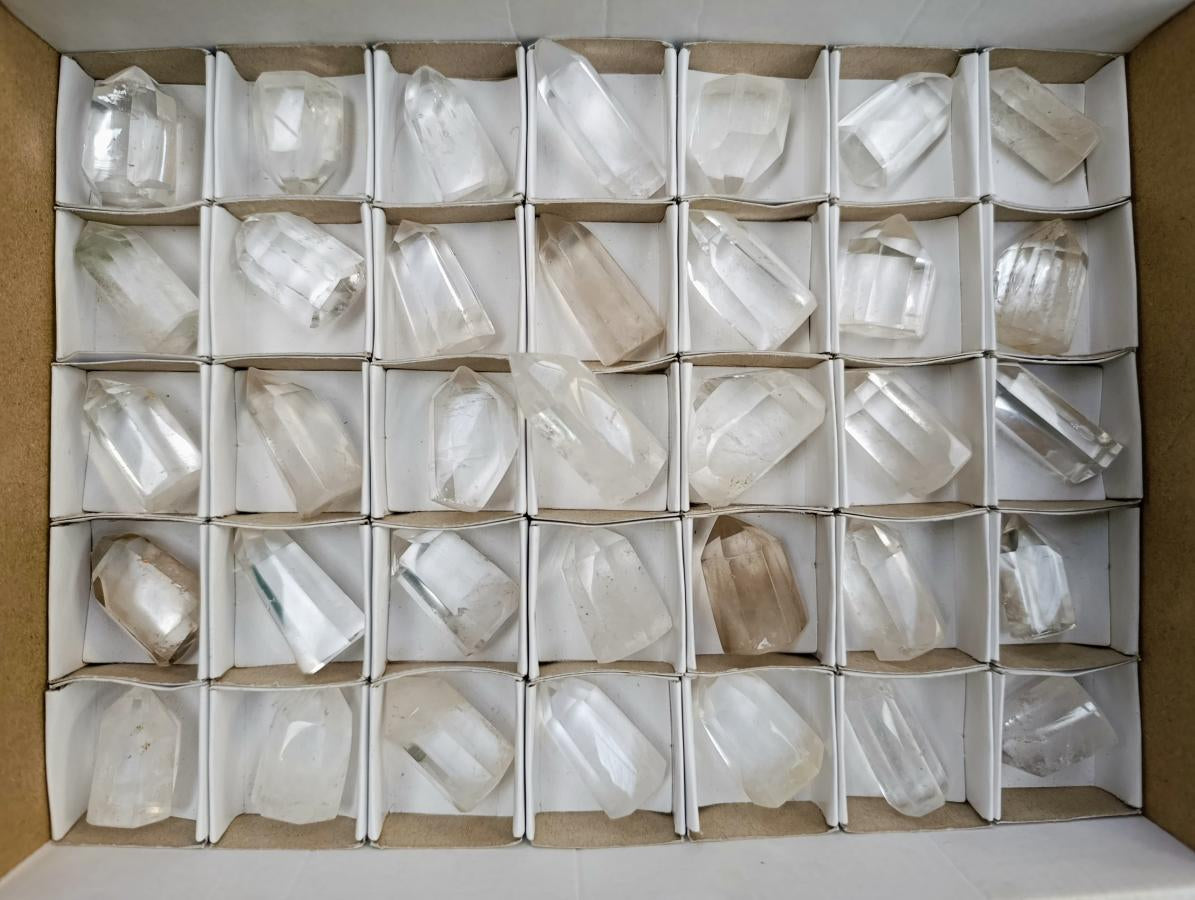 Polished Clear Quartz Crystal Points x 35 From Madagascar - Toprock Gemstones and Minerals 