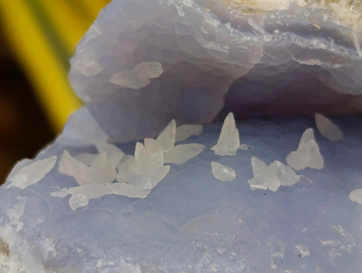 Natural Large Blue Lace Agate Geode Specimens x 6 From Nsanje, Malawi - Toprock Gemstones and Minerals 