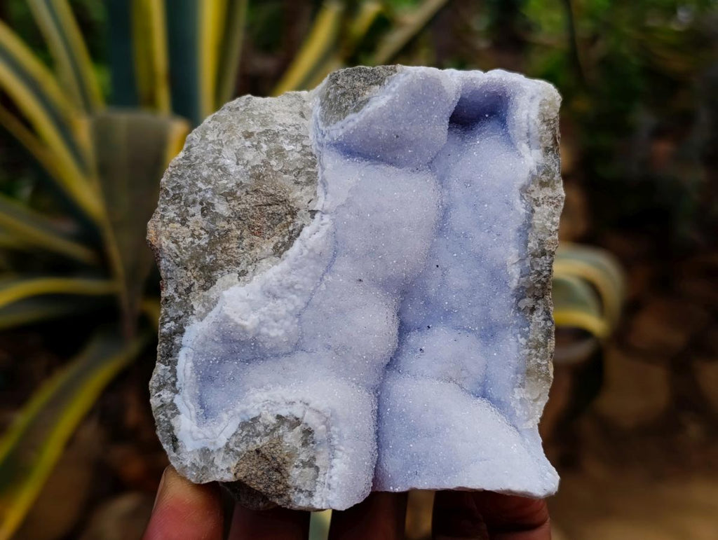 Natural Large Blue Lace Agate Geode Specimens x 6 From Nsanje, Malawi - Toprock Gemstones and Minerals 
