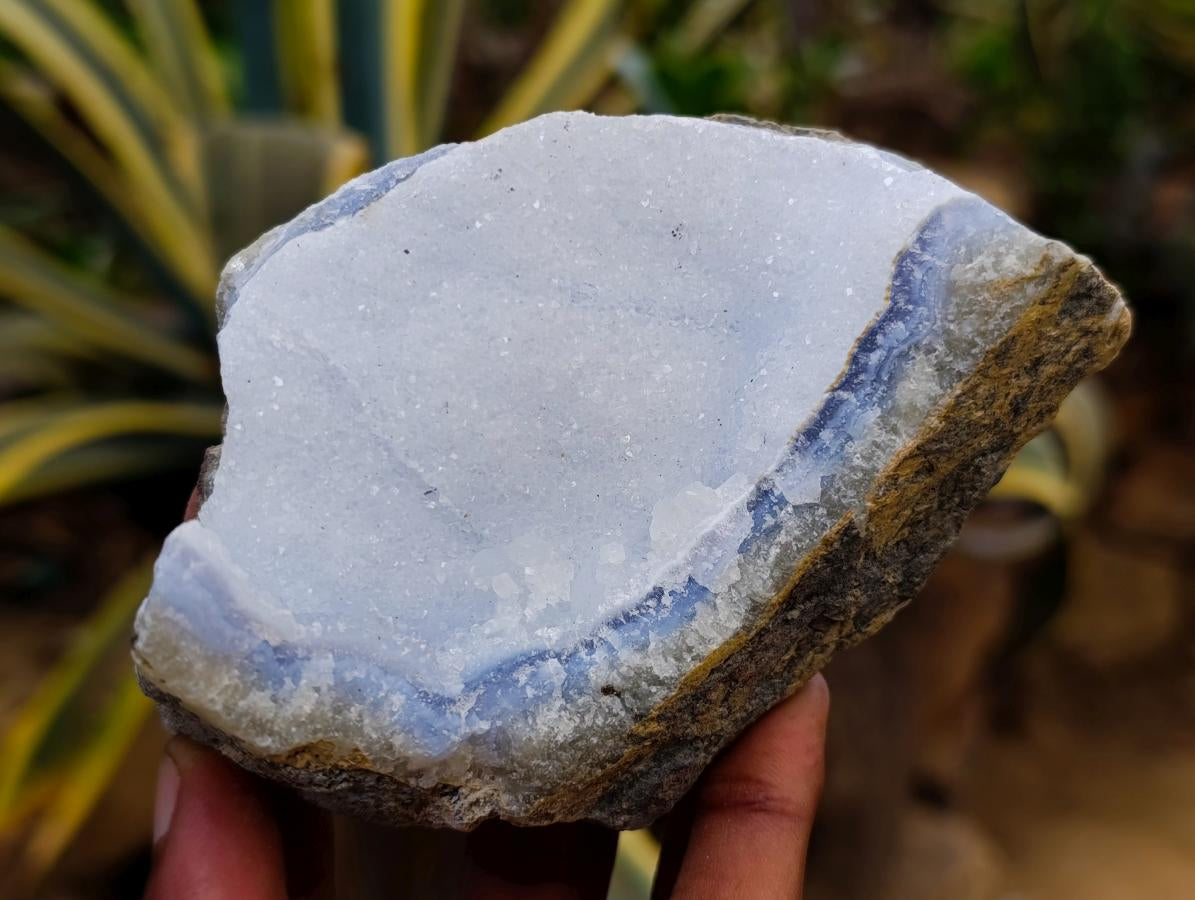Natural Large Blue Lace Agate Geode Specimens x 6 From Nsanje, Malawi - Toprock Gemstones and Minerals 