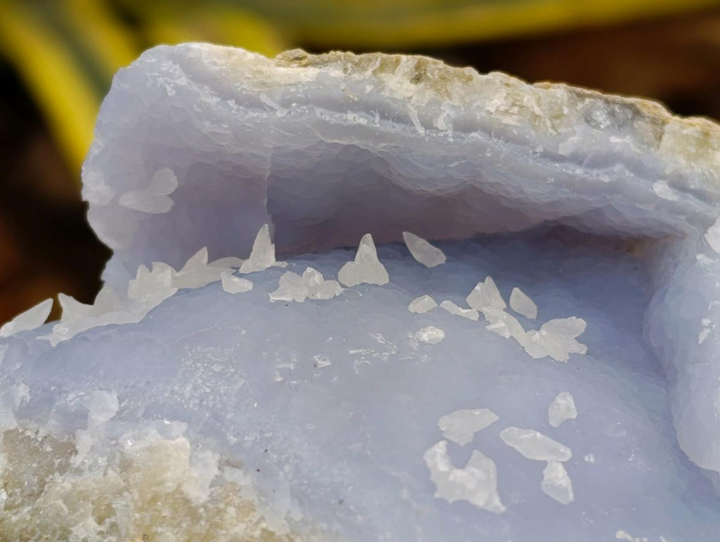 Natural Large Blue Lace Agate Geode Specimens x 6 From Nsanje, Malawi - Toprock Gemstones and Minerals 