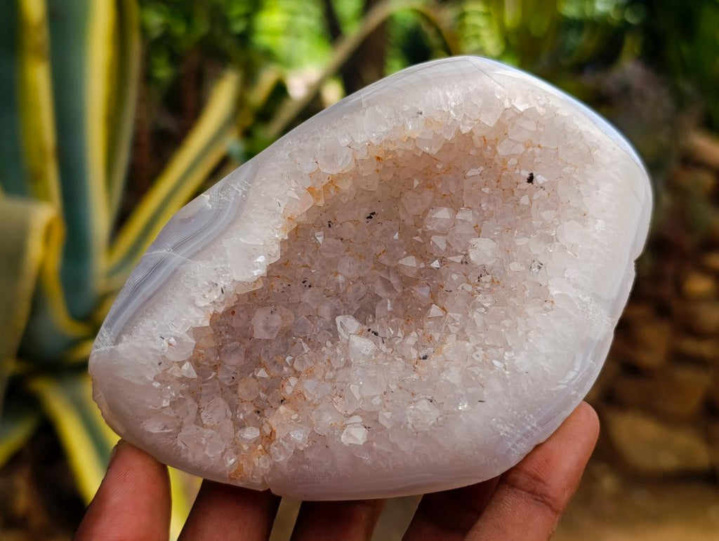 Polished Agate Amethyst Geodes x 3 From Maintirano, Madagascar - Toprock Gemstones and Minerals 