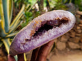 Polished Agate Amethyst Geodes x 3 From Maintirano, Madagascar - Toprock Gemstones and Minerals 