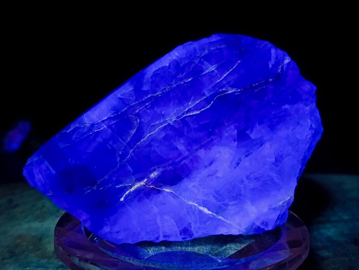 Polished On One Side Watermelon Fluorite Specimens x 3 From Uis, Namibia - Toprock Gemstones and Minerals 