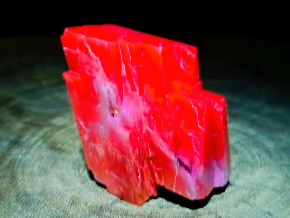 Natural Rhombohedral Sunset Orange Calcite Specimens x 12 From Spitzkop, Namibia - Toprock Gemstones and Minerals 