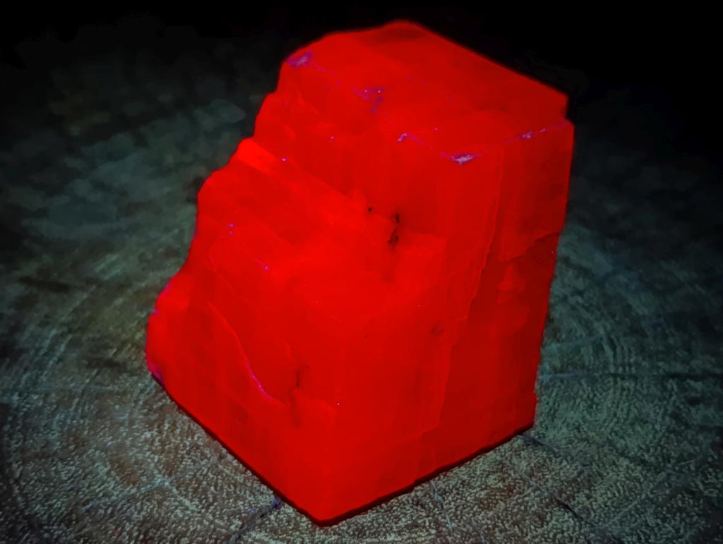 Natural Rhombohedral Sunset Orange Calcite Specimens x 12 From Spitzkop, Namibia - Toprock Gemstones and Minerals 