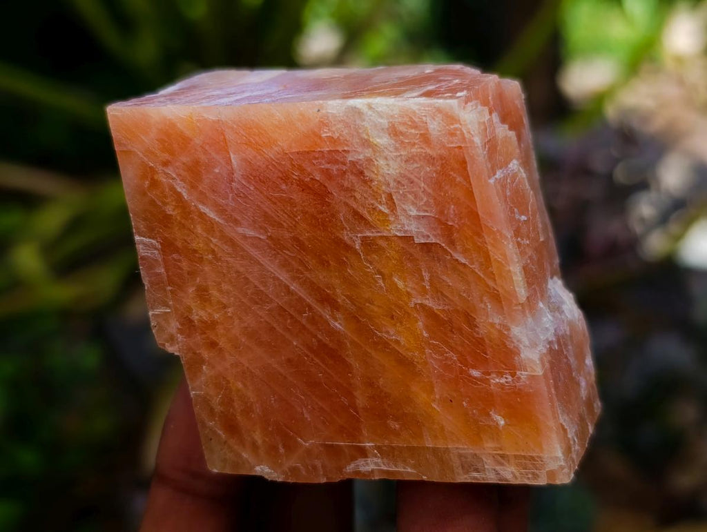 Natural Rhombohedral Sunset Orange Calcite Specimens x 12 From Spitzkop, Namibia - Toprock Gemstones and Minerals 