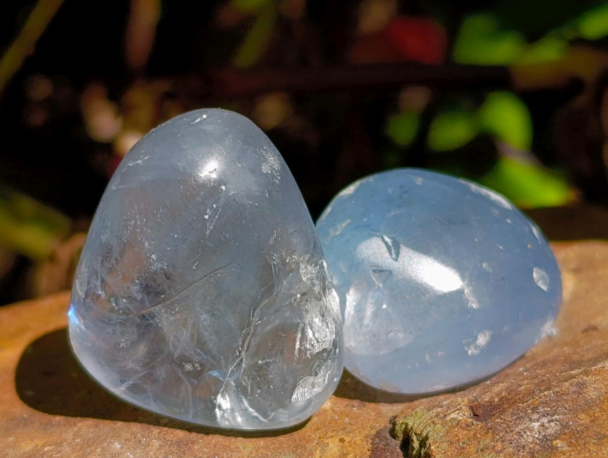Polished Blue Celestite Free Forms x 70 From Sakoany, Madagascar - Toprock Gemstones and Minerals 