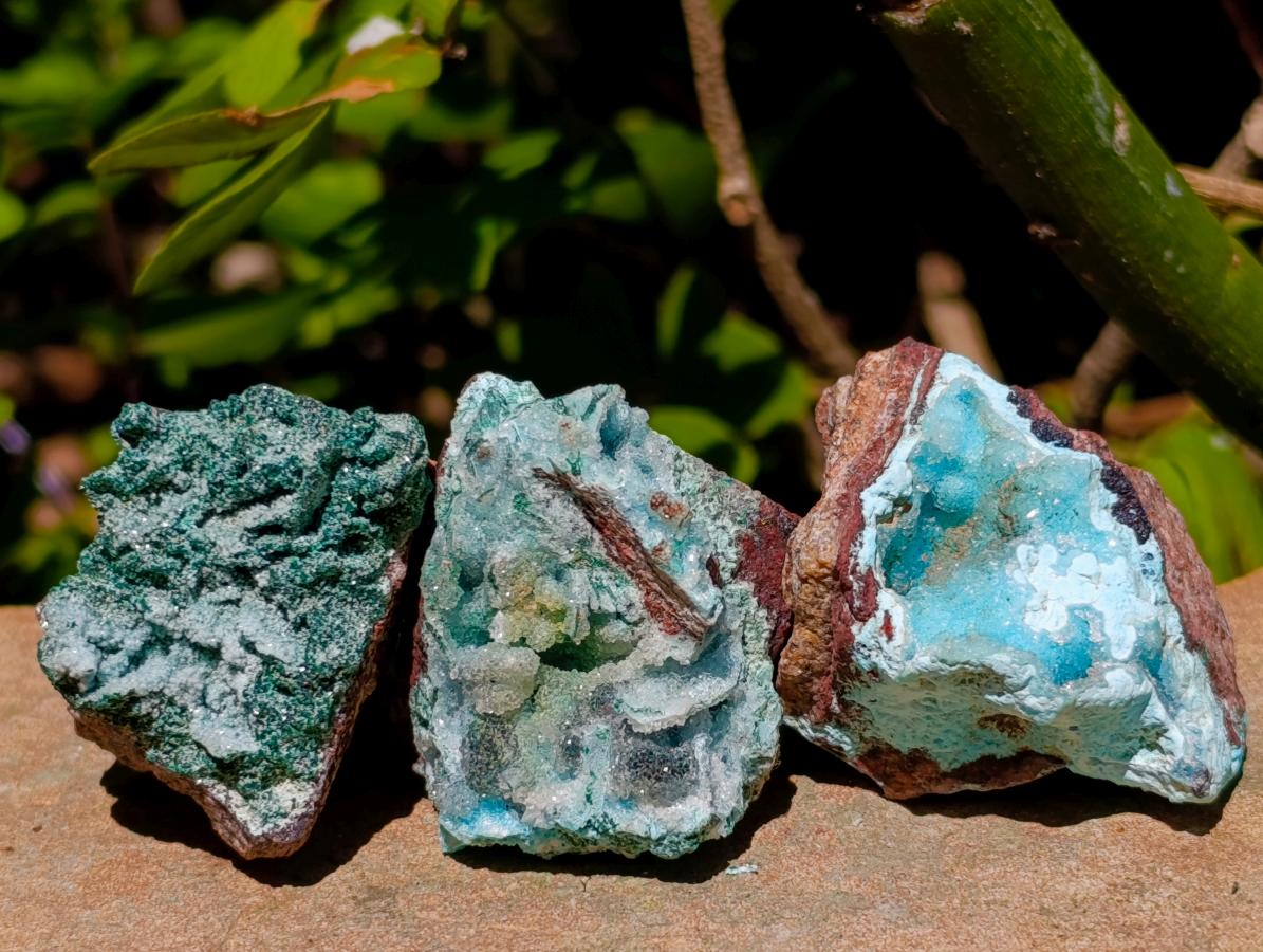 Natural Drusy Chrysocolla Pseudomorph with Stalagmite Malachite x 24 From Lupoto Mine, Congo - Toprock Gemstones and Minerals 