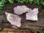 Natural Jacaranda Amethyst Crystal Clusters x 3 From Mumbwa, Zambia - Toprock Gemstones and Minerals 