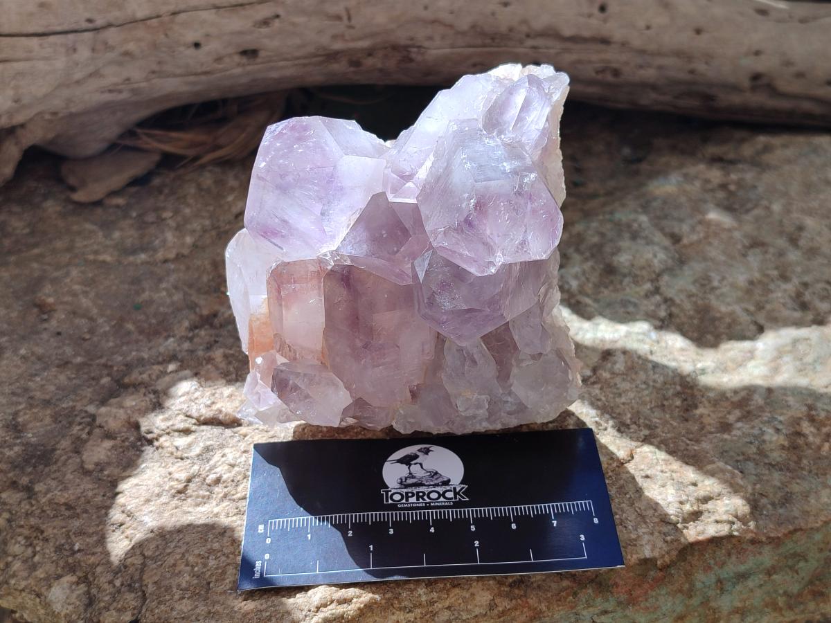 Natural Jacaranda Amethyst Crystal Clusters x 3 From Mumbwa, Zambia - Toprock Gemstones and Minerals 