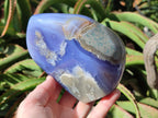 Polished Blue Lace Agate Standing Free Form x 1 From Nsanje, Malawi - Toprock Gemstones and Minerals 