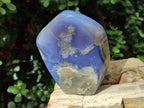 Polished Blue Lace Agate Standing Free Form x 1 From Nsanje, Malawi - Toprock Gemstones and Minerals 