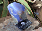 Polished Blue Lace Agate Standing Free Form x 1 From Nsanje, Malawi - Toprock Gemstones and Minerals 